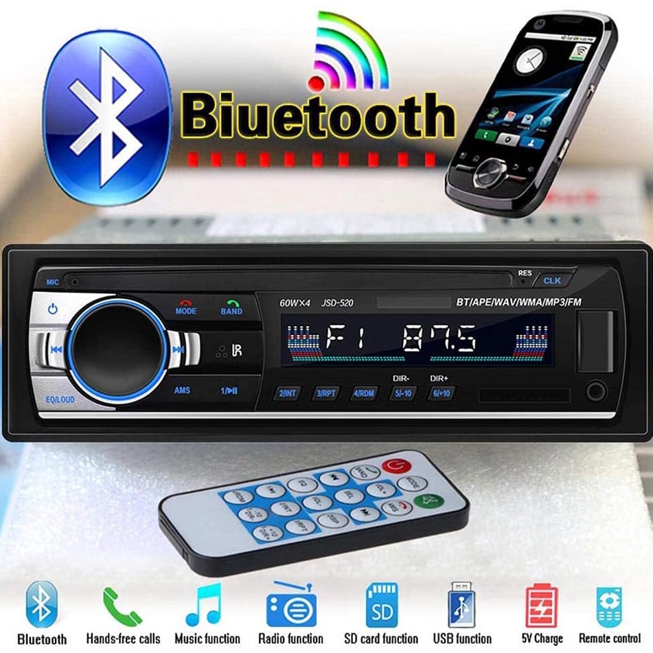 ART B52R PENGUAT BASS SPEAKER BLUETOOTH JST52 SINGLE DIN AUDIO TAPE MOBIL MULTIFUNGSI BLUETOOTH USB 