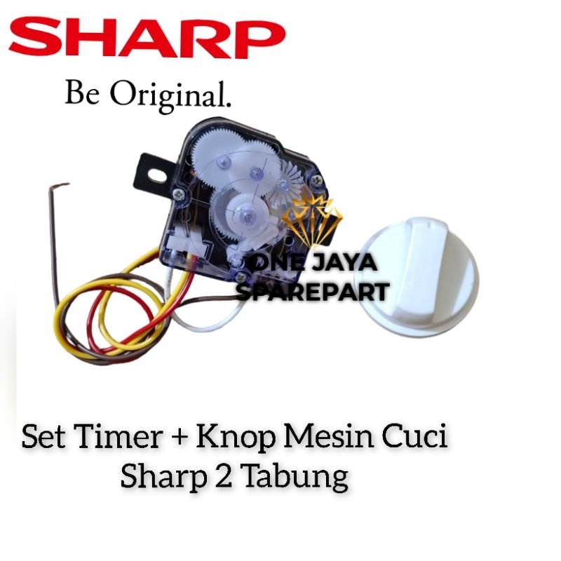 [SHARP ES-T75MW] Set Timer + Knop Mesin Cuci Sharp 2 Tabung