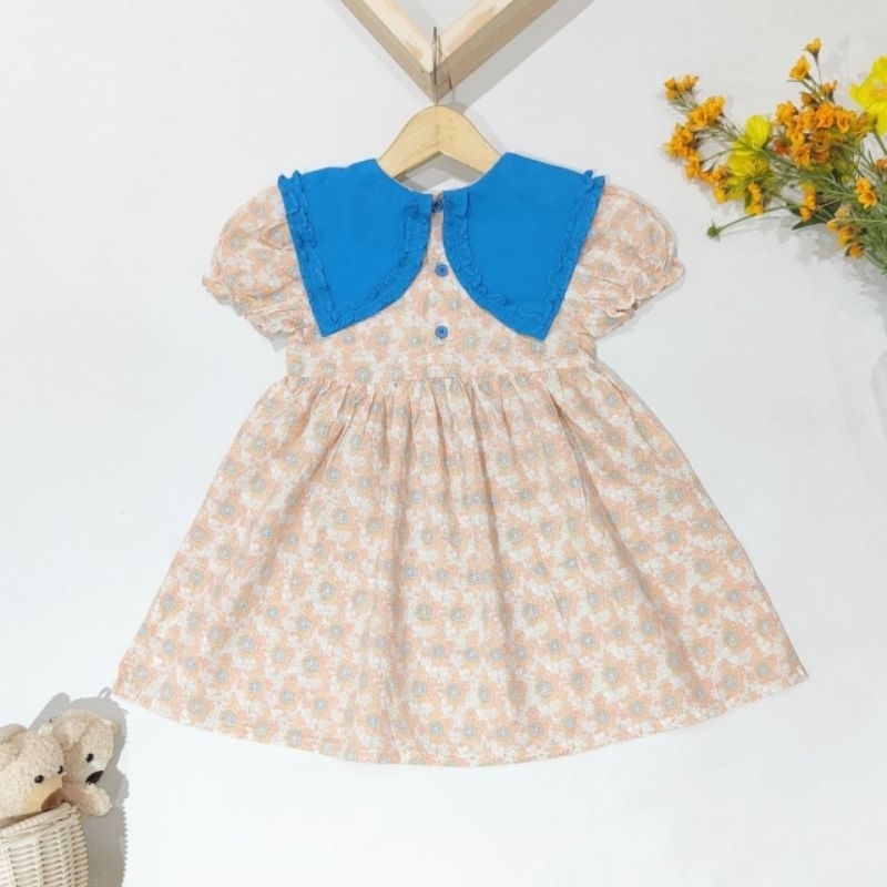dress import,dress anak cewek kerah kupu kupu