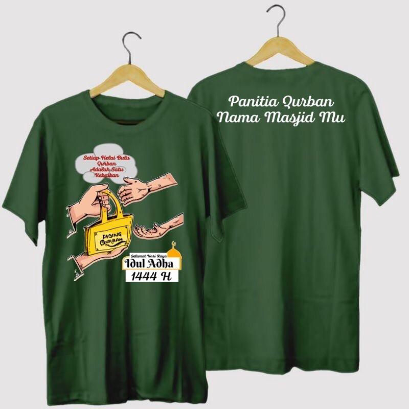 Kaos Panitia Qurban  / Kaos Qurban / Kaos Costum Qurban / Baju Qurban Idul Adha~FREE STICKER