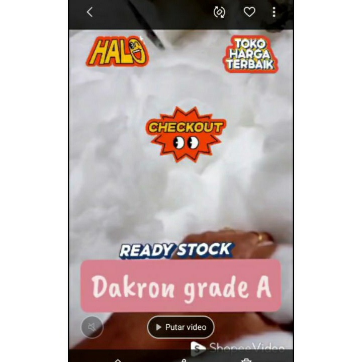 COD Dakron grade A isi Bantal  Boneka 1kg