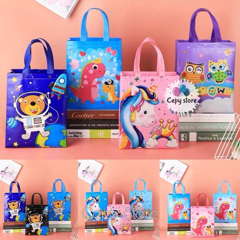 

12PCS Tas Souvenir Ulang Tahun Goodie Bag Ultah Tas Hampers M Nyaman