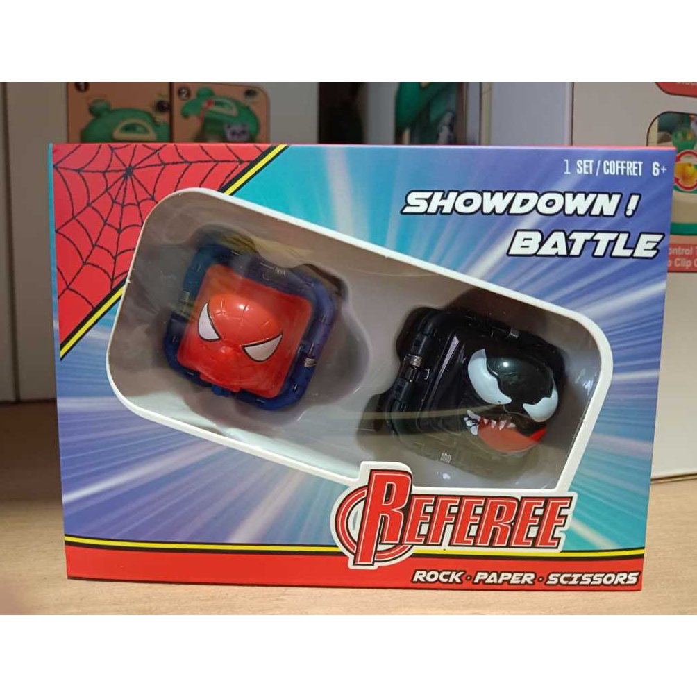 ART G98T Battle Cube 2in1 Spiderman Mainan Anak Gunting Batu Kertas Suit Jepang