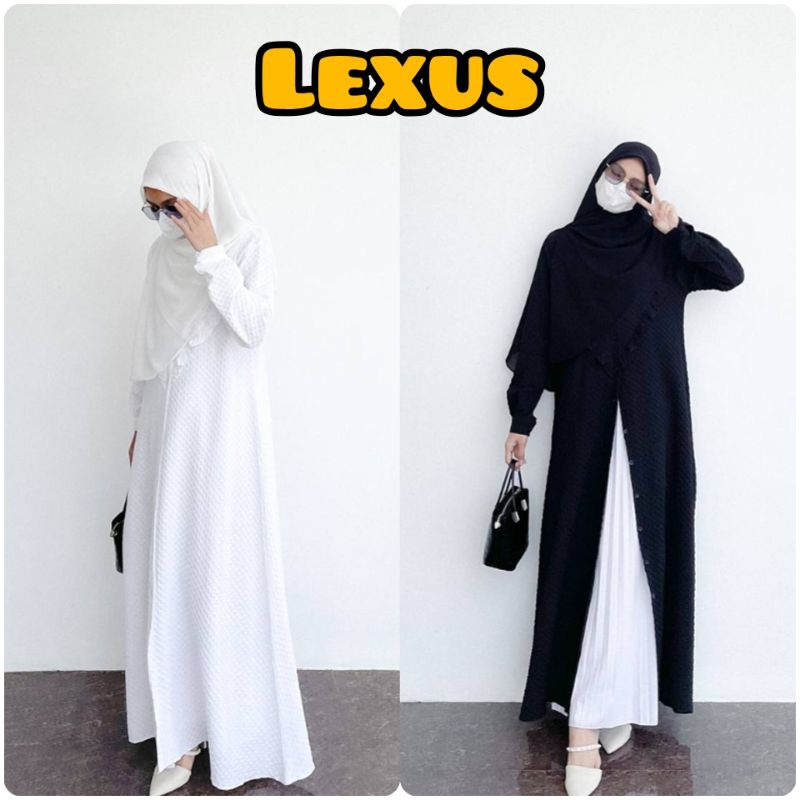 Hitam S, L | Gamis LEXUS Sekararum fashion | reseller sekararum fashion gamis semarang | gamis polos