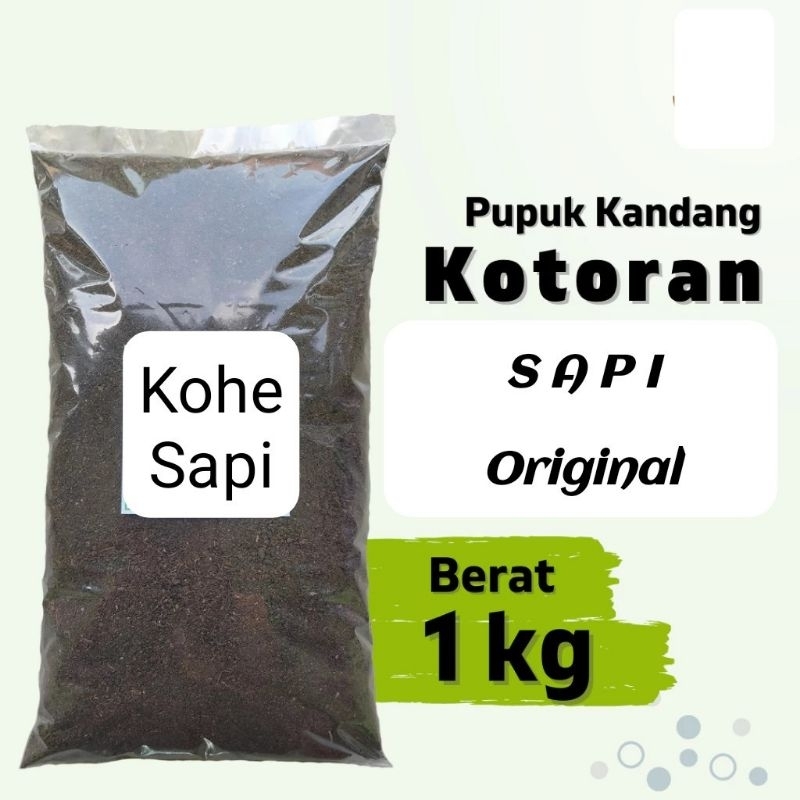 PUPUK KANDANG KOHE SAPI 1 KILO BELI 5 BONUS 3 PUPUK NPK