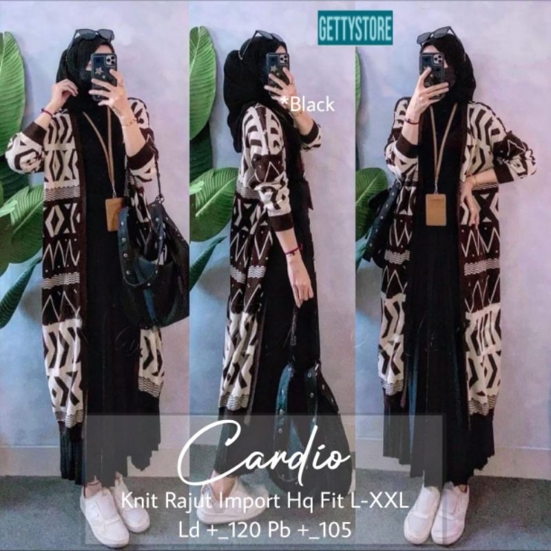 Cardio Cardi Rajut Import Jumbo LD 120 Nyaman Halus (Bisa COD)