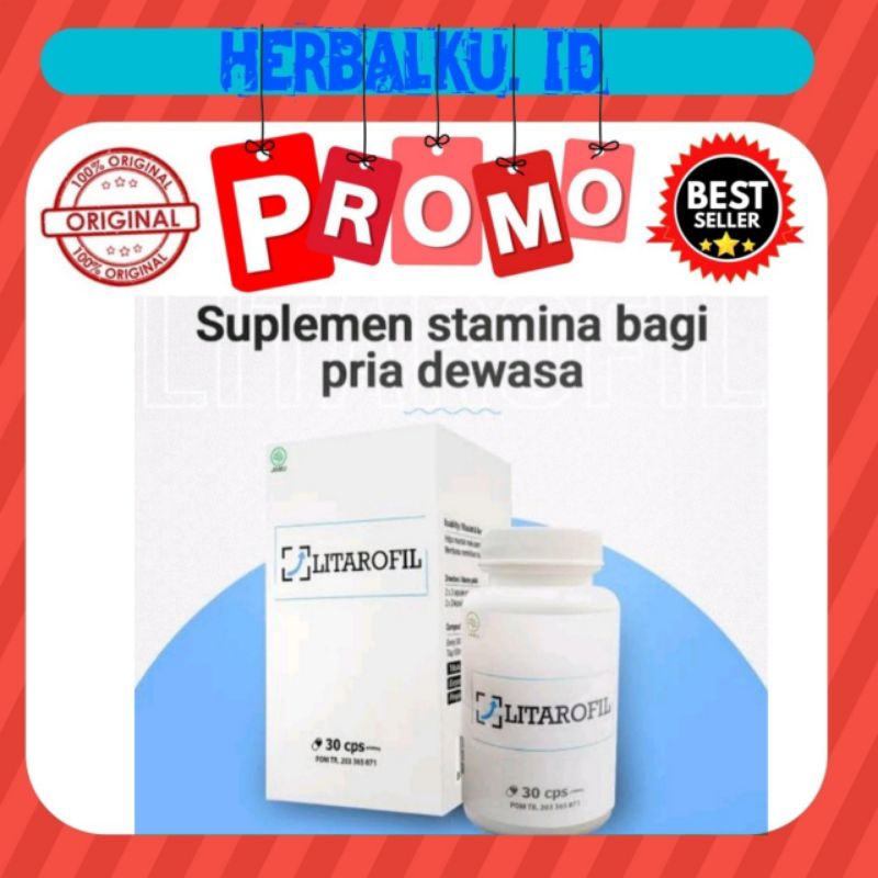 Litarofil Asli Resmi Suplemen Pria BPOM Pil 30 Kapsul Tahan Lama