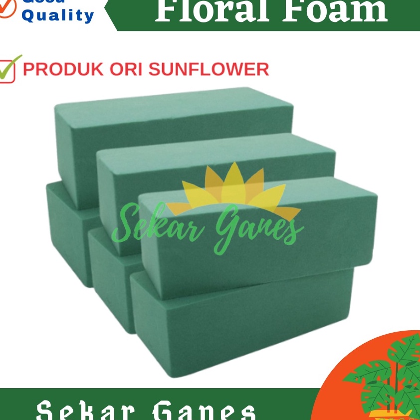 PROMO TERMURAH Floral foam Busa Kering Media Tanam Bunga Plastik Artificial Gabung Oasis Kering Hija
