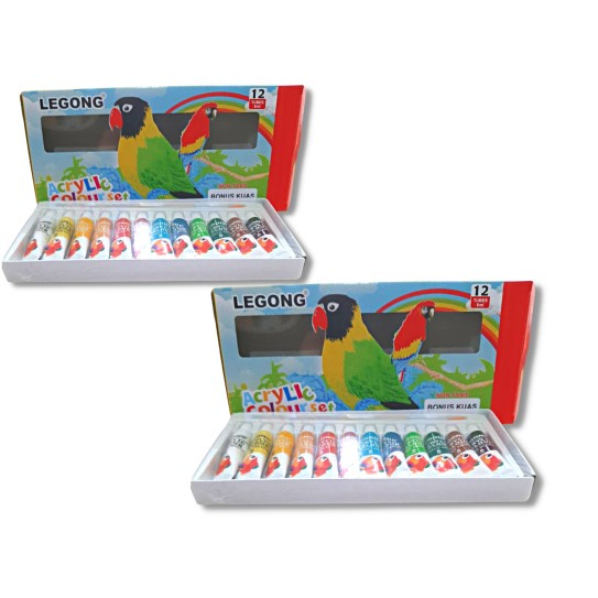 

LEGONG ACRYLIC COLOURS 6ML 12 warna