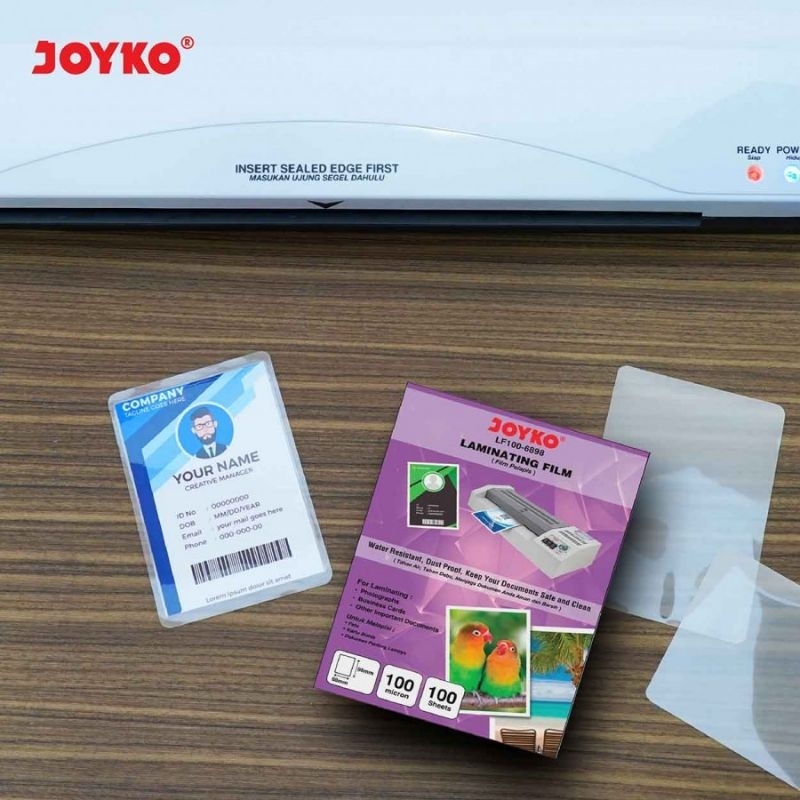 

Plastik Laminating Laminating Film Joyko LF100-6898 KTP 100 Sheets