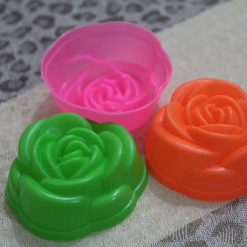Cetakan Plastik Mawar Besar 3 lusin
