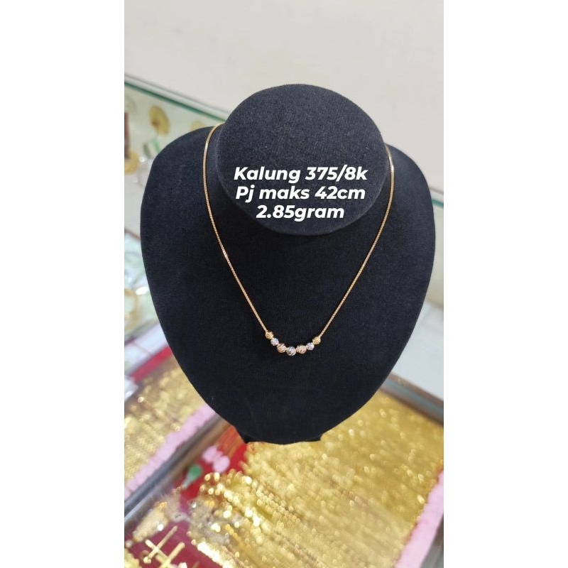 KALUNG EMAS 375/8K KALUNG LIONTIN SET EMAS ASLI KALUNG LIONTIN SET EMAS MUDA KALUNG LIONTIN SET EMAS