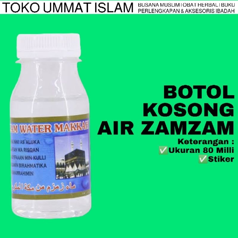 Botol Kosong Air Zamzam Ukuran 80 ML