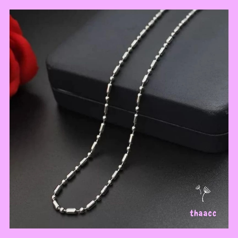 Kalung fashion titanium laki laki panjang 60cm silver