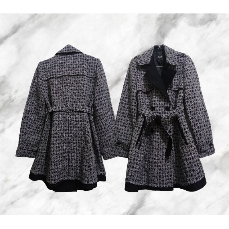 LONG COAT TWEED HS TWO TONE MEGAR FULLSET