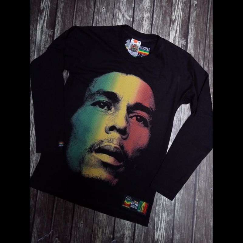 Kaos Bob Marley lengan panjang Baju Reggae t-shirt Rasta Original Javamaika Rasta Apparel Stuff Baju