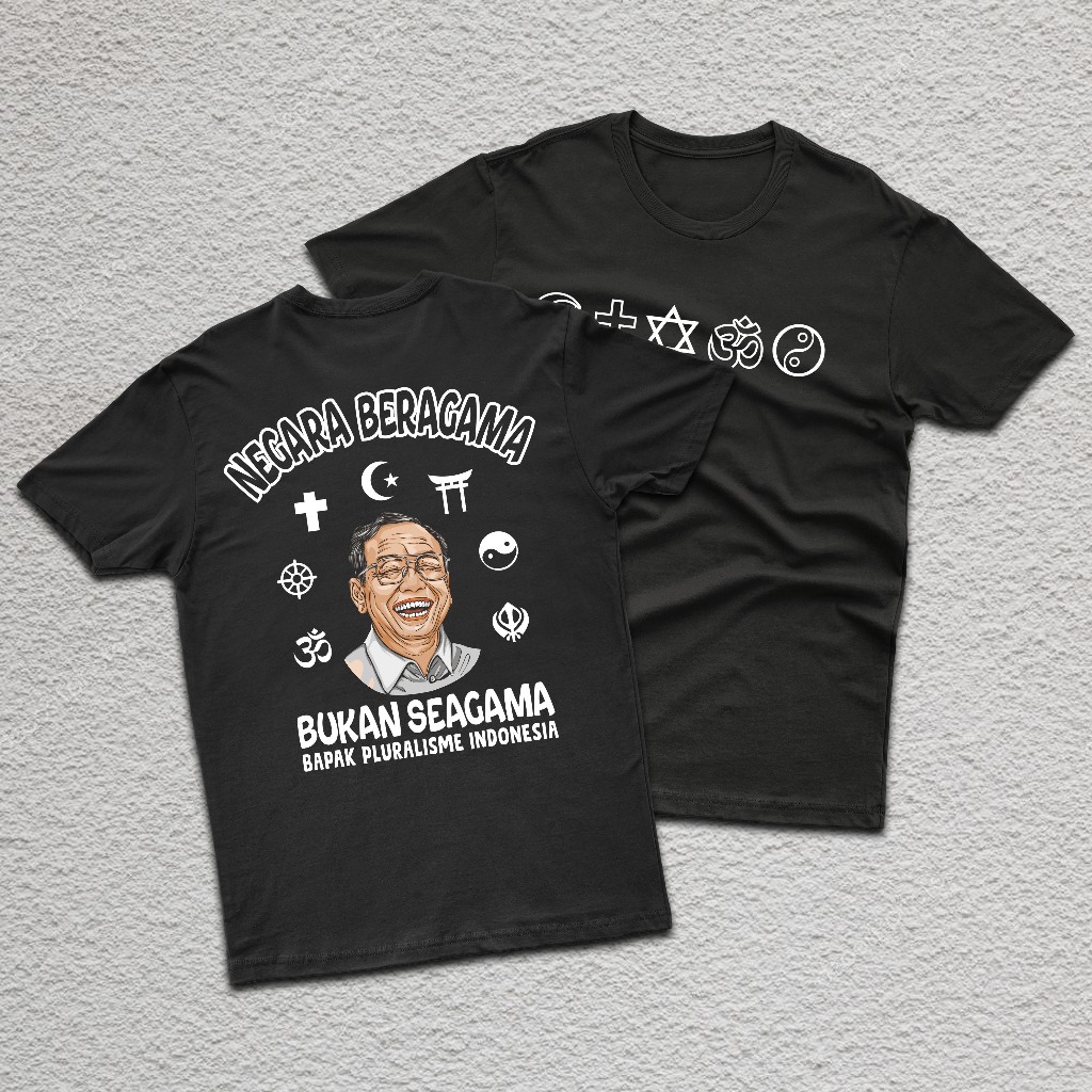 Kaos Pluralisme Gus Dur Bapak Pluralisme Indonesia | Tshirt PLURALISME | Baju Islam Santri Nahdlatul