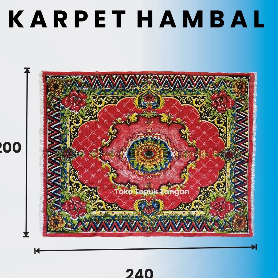 HOT KARPET HAMBAL JUMBO 2x24cm  Hambal Lantai Benang Rajut  Karpet Permadani Motif Jumbo Murah