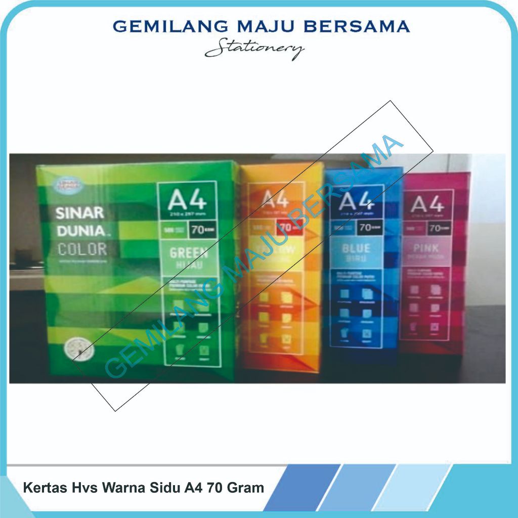 

Kertas Hvs Warna Sidu A4 70 Gram