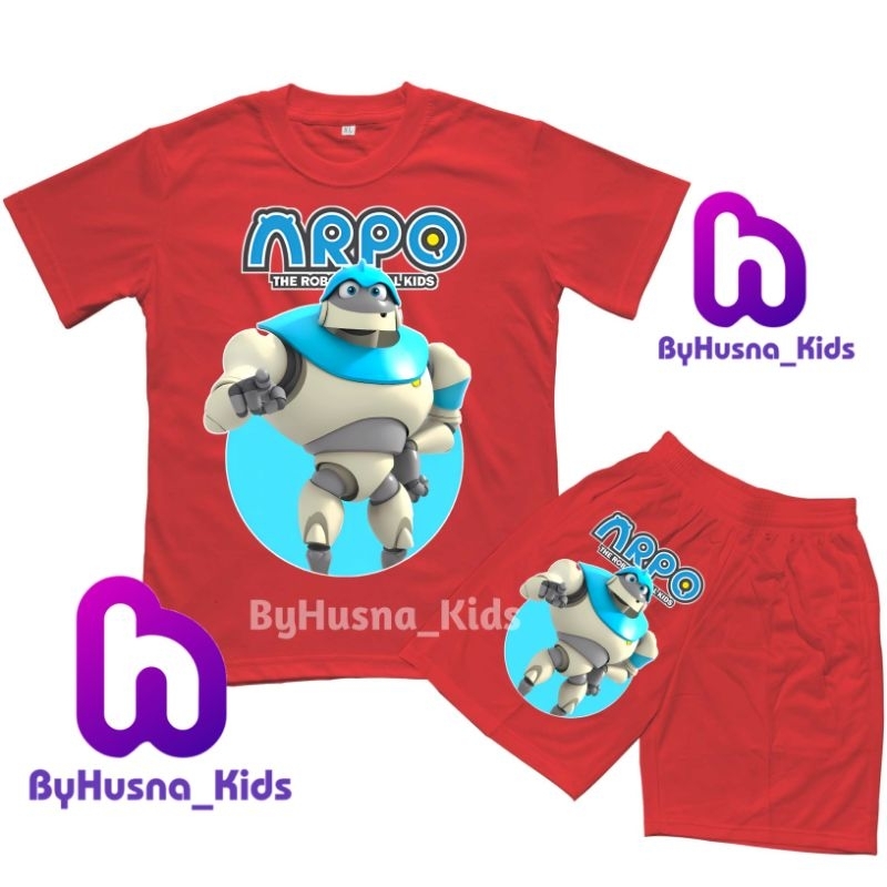 SETELAN KAOS ANAK ARPO THE ROBOT KARTUN BAJU ANAK BAYI BALITA BATITA ATASAN ANAK