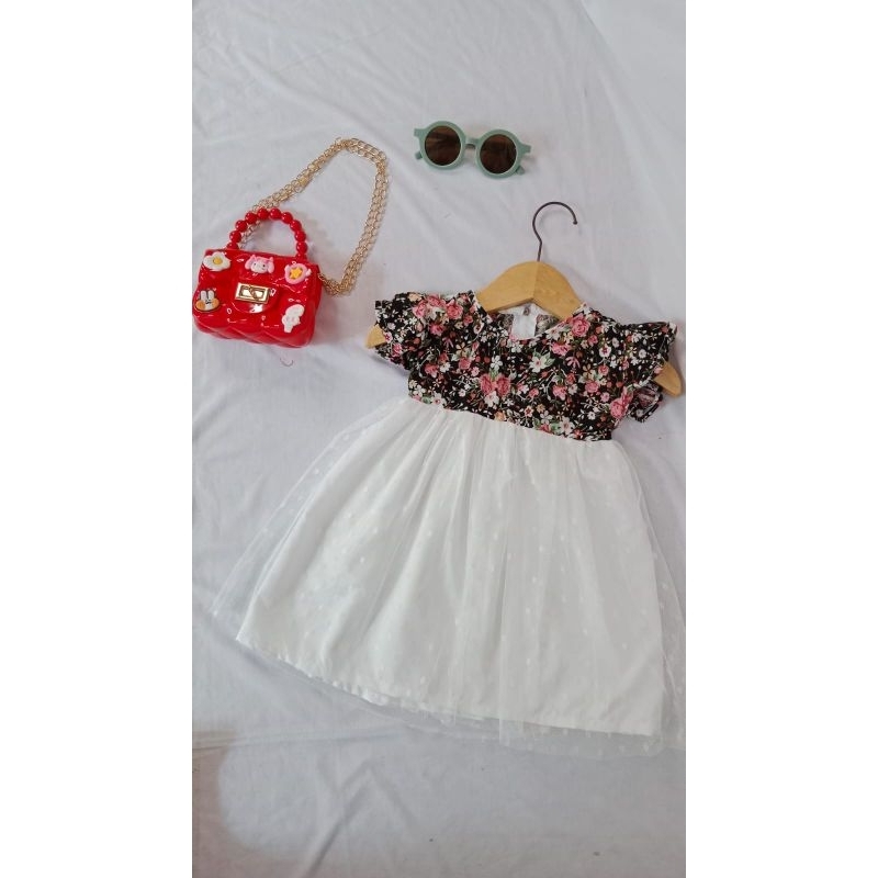 Dress anak tile gaun mewah 1-6 tahun