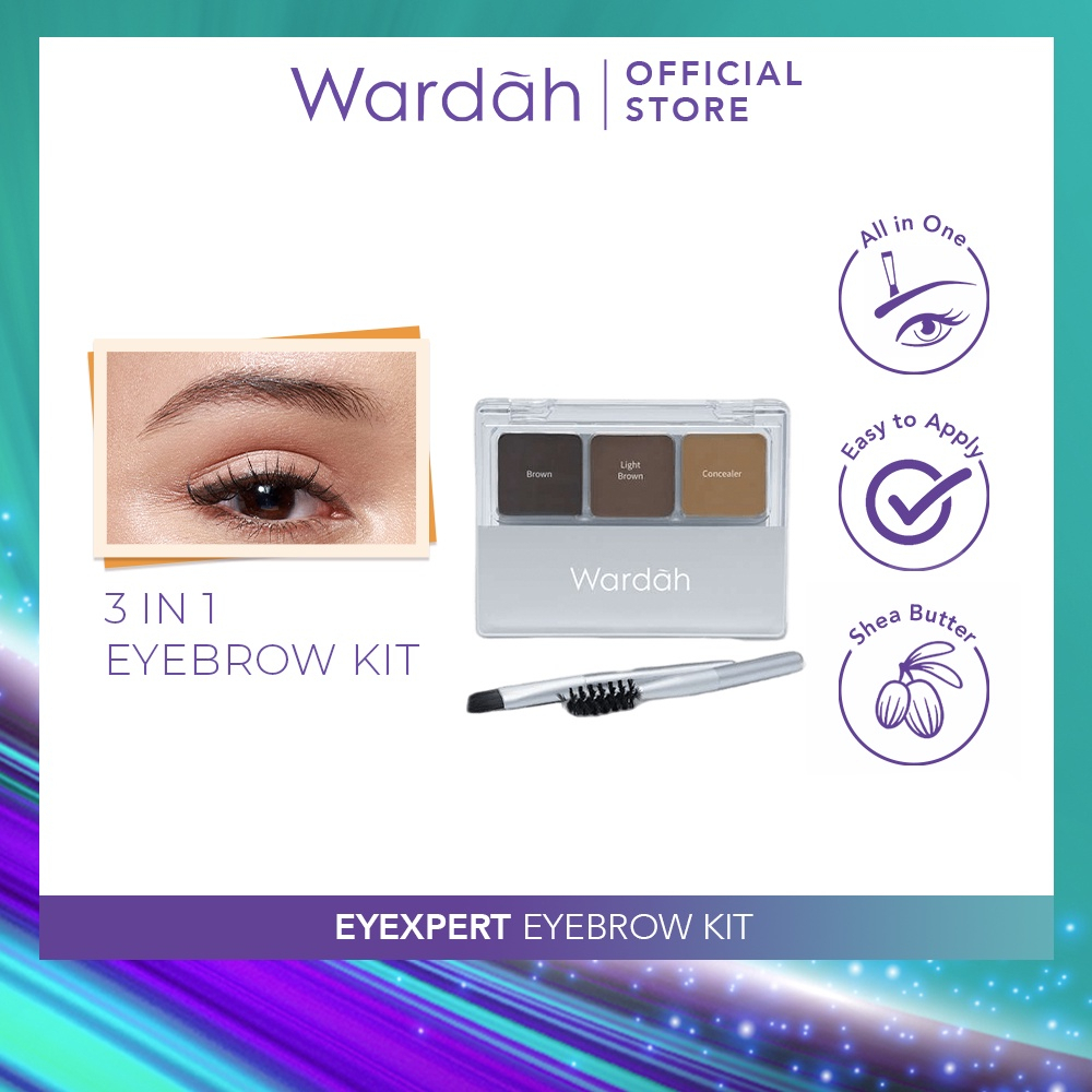 Wardah EyeXpert Eyebrow Kit Size 3 gr l Eyebrow Powder by Wardah