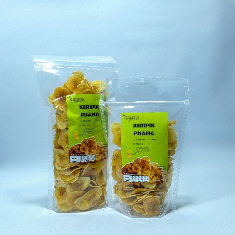 

《RAJANG》— Keripik Pisang Asli Rasa Manis / Gurih || Ukuran 200&500 gram