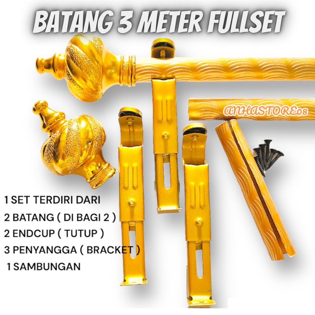 BATANG GORDEN 3 METER - 2,5 METER PAKET LENGKAP FULL SET TIANG GORDEN