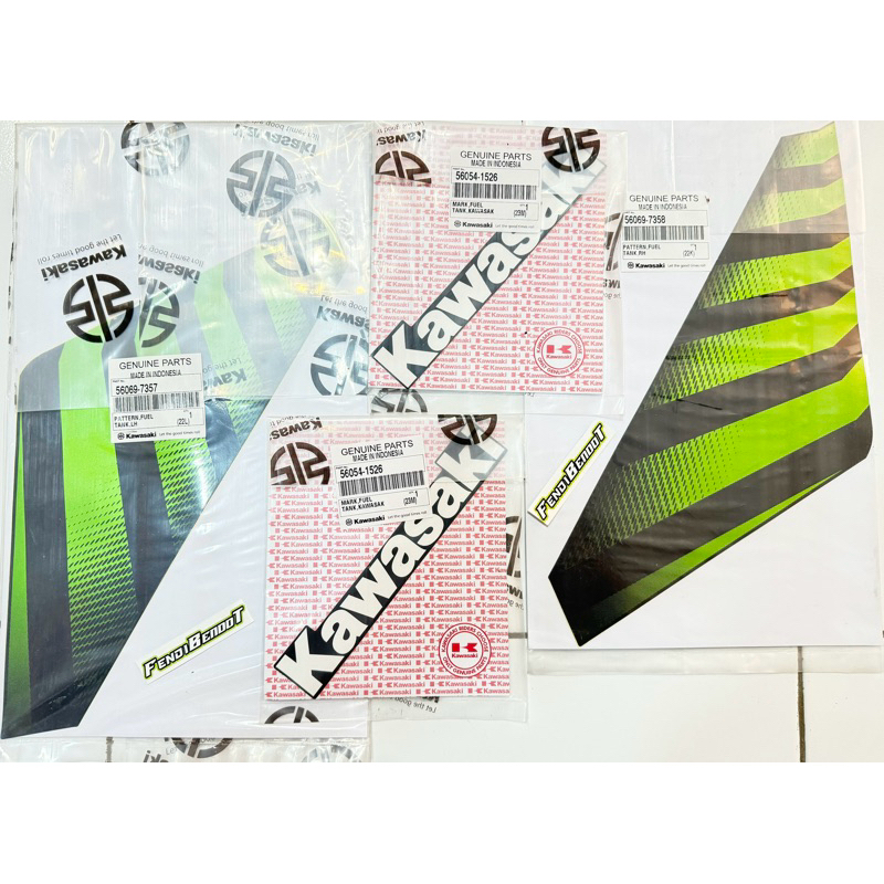 SEPASANG STRIPING STIKER STICKER TANGKI TENGKI SET NINJA SS ZEBRA HIJAU ORIGINAL STIKER STICKER NINJ