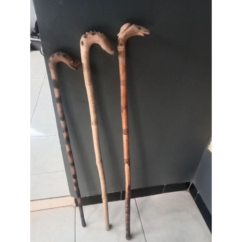 tongkat bambu unik natural tanpa sambungan