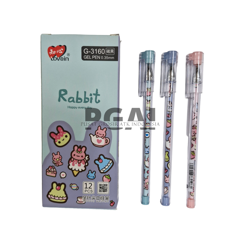 

BOLPOIN BULPEN PULPEN GEL PEN ZHI XIN G-3160 STATIONERY 0.35 MM 1 PACK ISI 12 PCS TINTA HITAM