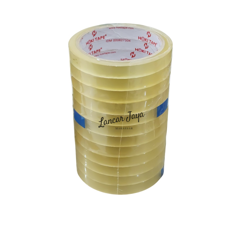 

[ 1 Slop / 12 PCS ] Isolasi Selotip Stationery Tape Perekat HOKI Tape 12 mm