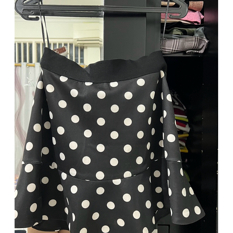 Rok Polkadot Hitam