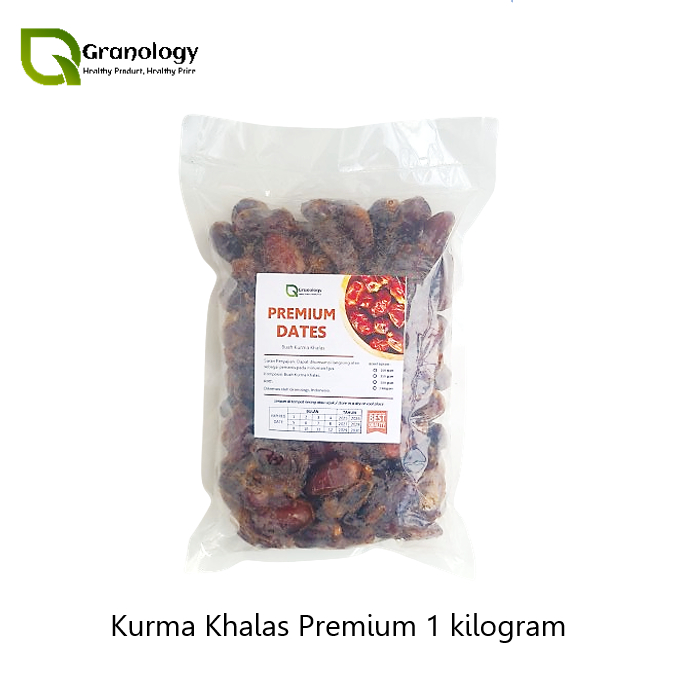 

Kurma Khalas Premium Grade A (1 kilogram) by Granology