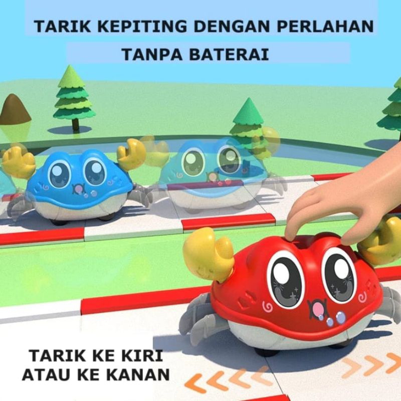 Toys - Mainan Anak Crawling Crab - Mainan Kepiting Berjalan Walking Crab