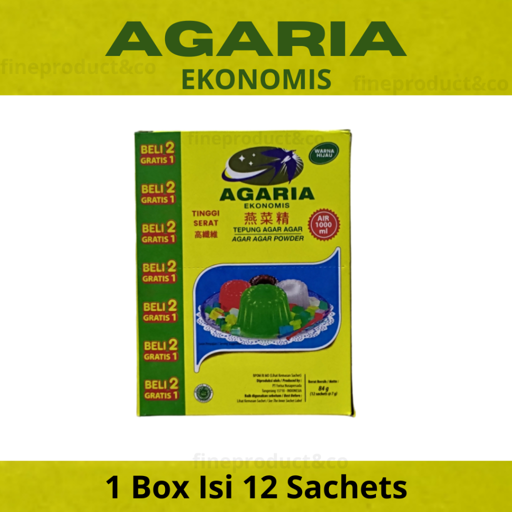 

JKL Agaria Agar Agar Ekonomis Berserat tinggi 1 Box Isi 12 Pcs