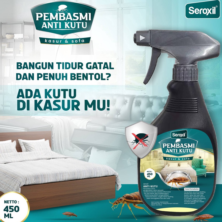 Seroxil Semprotan Seroxil Pembasmi Anti Kutu Tungau Kasur  Kutu Busuk Ampuh 45ml