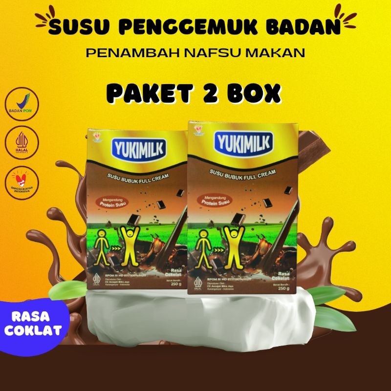 

susu penambah berat badan anak dewasa ampuh susu penggemuk badan Yuki milk 250gr