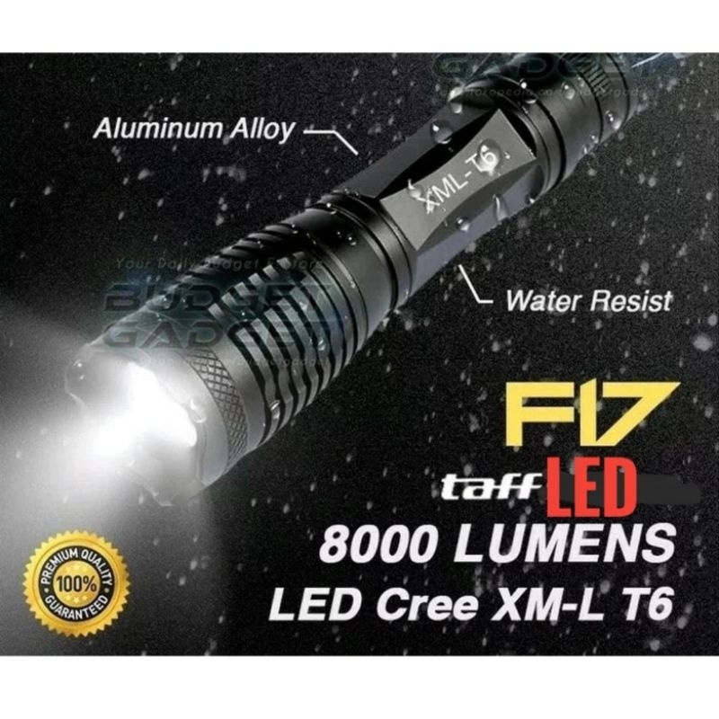 Senter Led Tactical XML-T6 8000LM