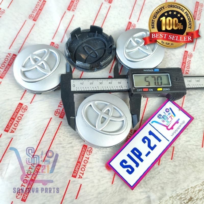 (2pcs) tutup velg dop roda toyota avanza rush veloz 5,7cm original