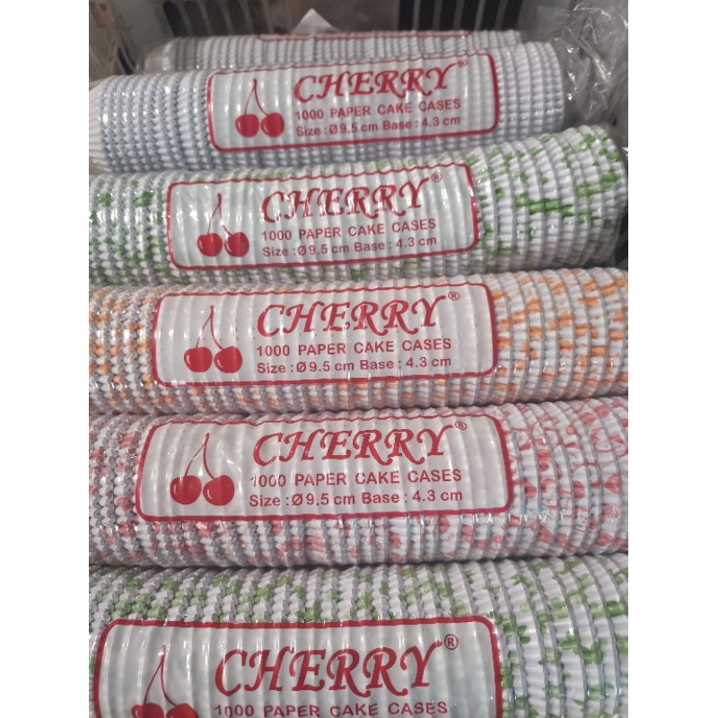 case cup cake 9.5 cherry(untuk bolu kukus)