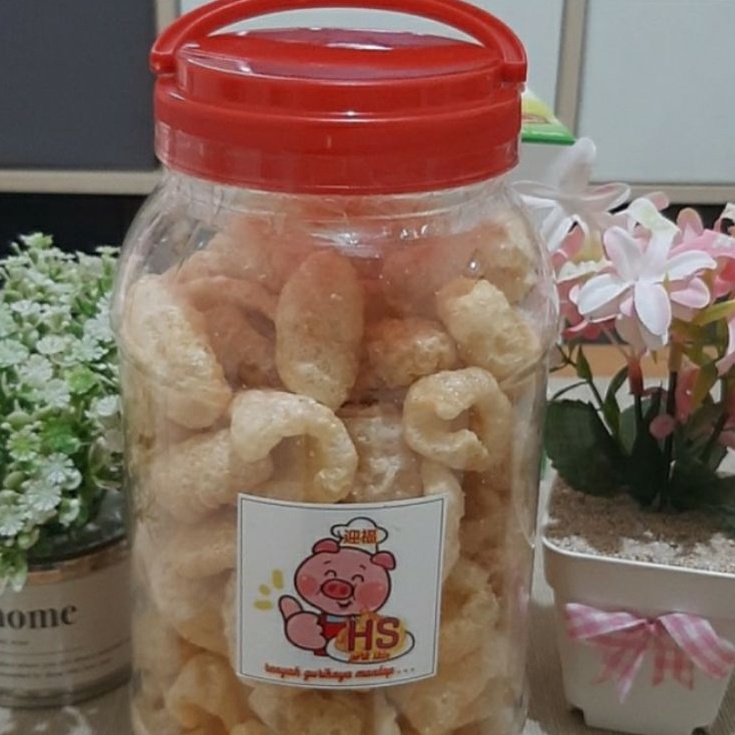 

Eksklusif kerupuk kulit babi HS kwalitas premium uk2liter dan 3liter