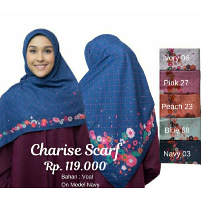 ZOYA Charise Scarf Motif - Kerudung Jilbab Hijab Segi Empat