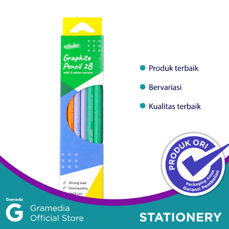 

Gramedia Makassar - Estudee Graphite Pencil Pastel ESP-6001 2B/12 Box