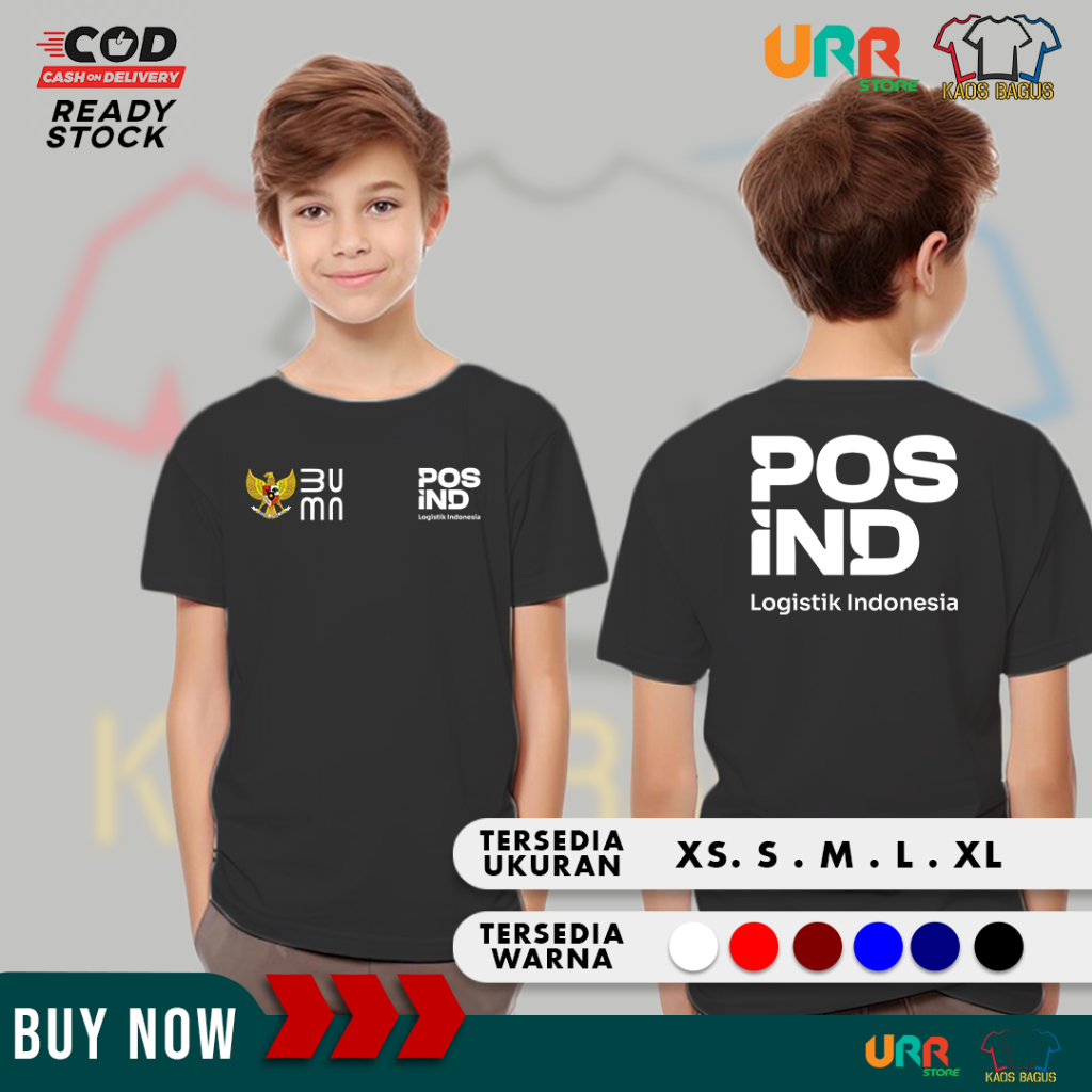 Baju Kaos Anak Distro POS IND BUMN PT Pos Indonesia