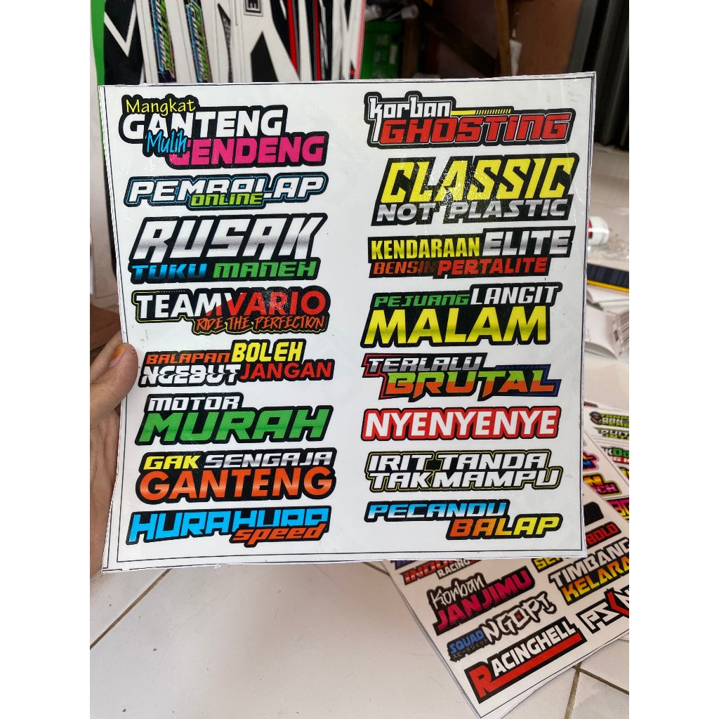 

STIKER PACK KATA KATA KORBAN GHOSTING - STIKER KEKINIAN - STIKER VIRAL - STIKER HITS ISI BANYAK