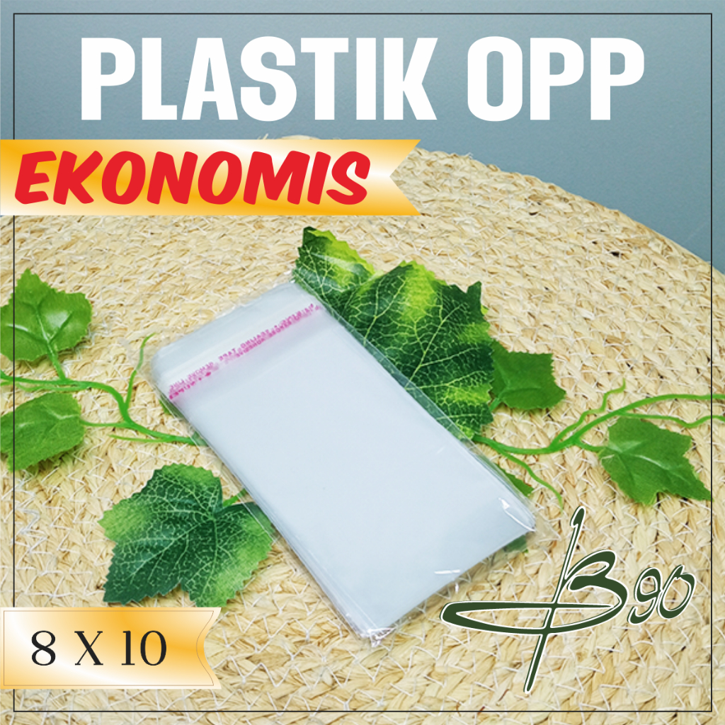 Plastik opp 8x10 cm / Kantong Plastik OPP Ekonomis / Plastik seal /plastik lem 8x10 cm Ekonomis Isi 
