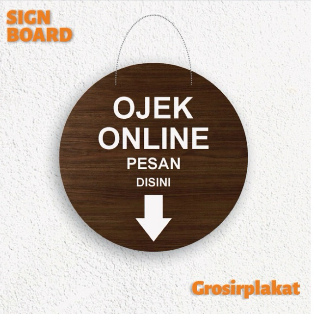 

Signage Ojek Online Pesan Disini Sign Board Kayu Rantai Gantung Restoran Cafe Papan Tulisan Rantai Gantungan