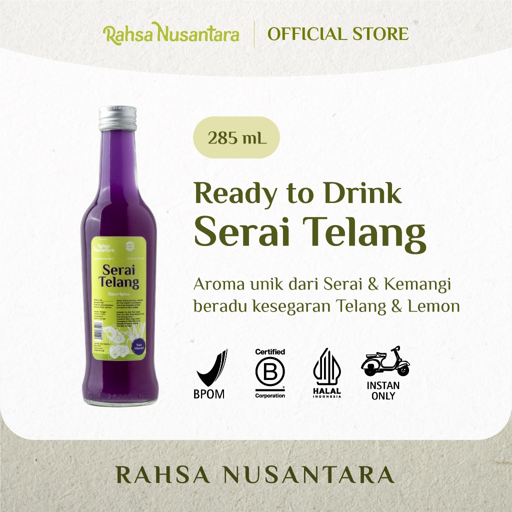 

Serai Telang Ready to Drink by Rahsa Nusantara | Instant Bandung Only