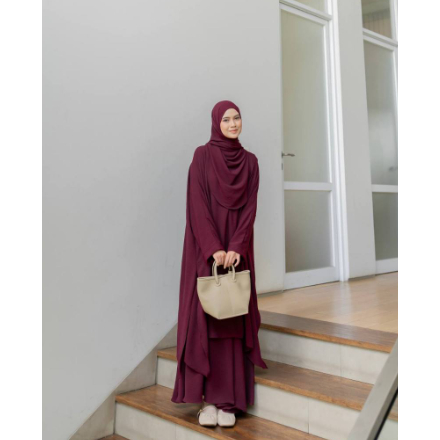 (FREE PASHMINA) Dihujat Series - Permium Crinkle - Tunik Set Rok - One Set Tunik - One Set Wanita